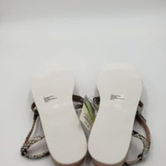 A New Day Eden Snake Print Strappy Toe Loop Sandals Gray 8.5 - Picture 5 of 5